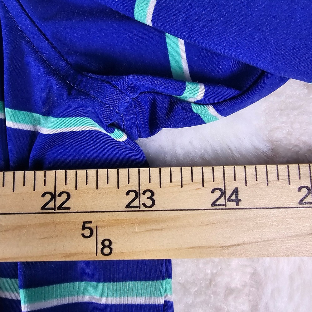 Draddy Sport Mens XL Polo Shirt Striped Blue‎ Golf USA Made Acorn Logo - Picture 6 of 9